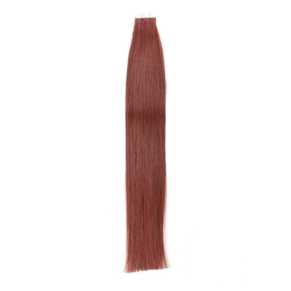 20pcs 50grams Cooper Red #33  Tape In Remy Hair Extensions Virgin Remy Hair Extensions Seamless  tape hair