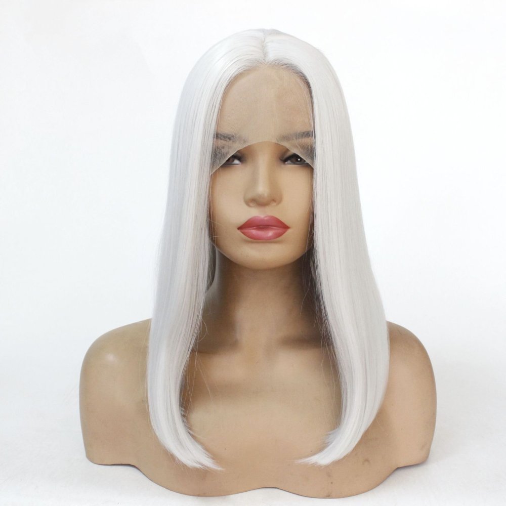 Short  Bob  Black  13*4 HD Lace Front Wig   Brown Golden Straight Bob Lace Front Synthetic Wig For Women Daily
