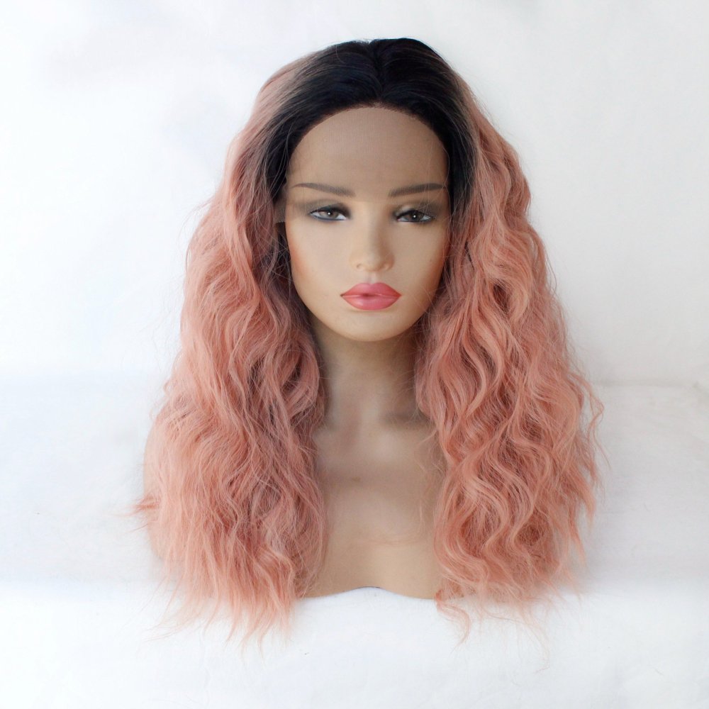 Ombre  Short Corn Curly 14 inch  Bob Synthetic Lace Wigs 13x4 Synthetic Fiber Wigs  Ombre Heat Resistant  Wigs