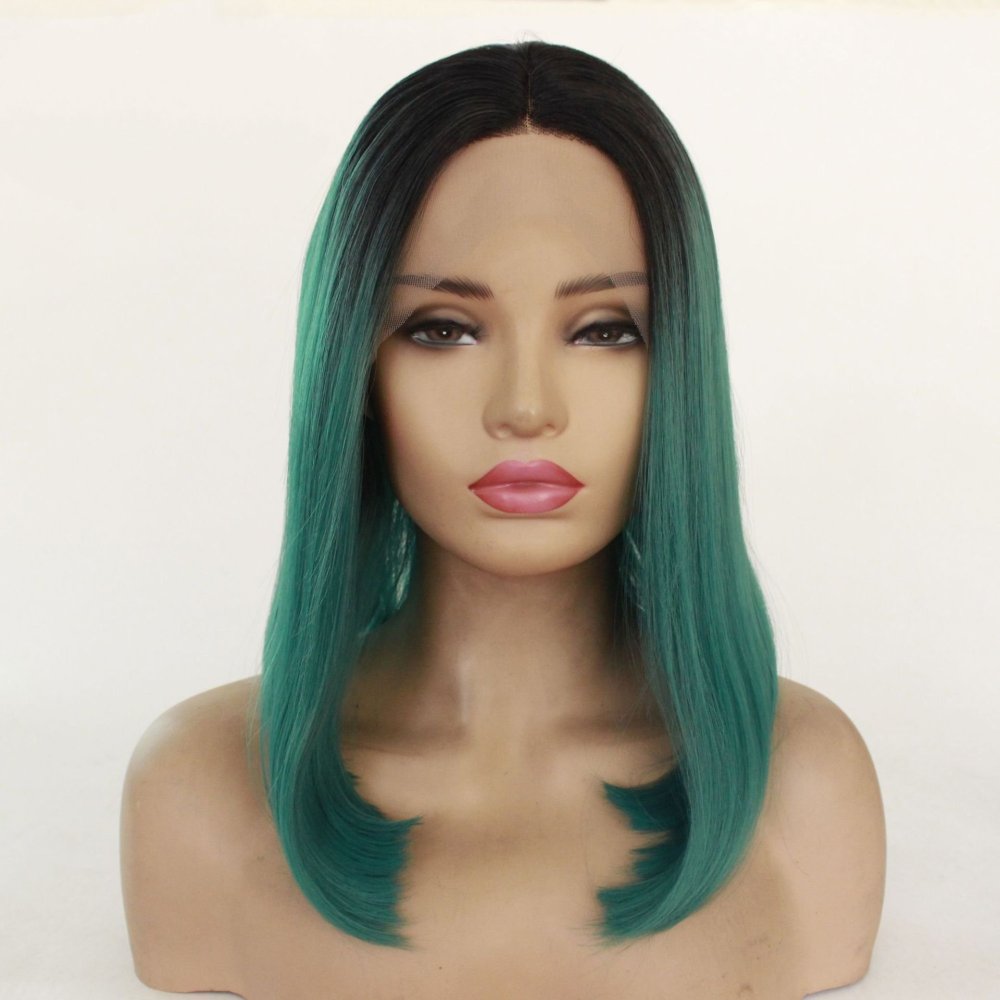 Synthetic Lace Front Wigs for Women Short Bob 13x4  Lace  Fiber Wig Ombre Pink Red Blue Purple Wigs