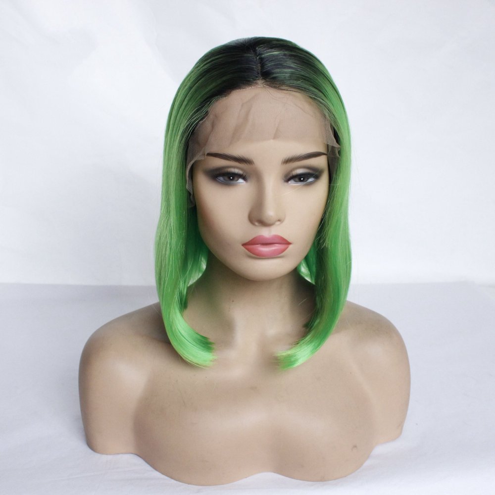 Synthetic Lace Front Wigs for Women Short Bob 13x4  Lace  Fiber Wig Ombre Pink Red Blue Purple Wigs