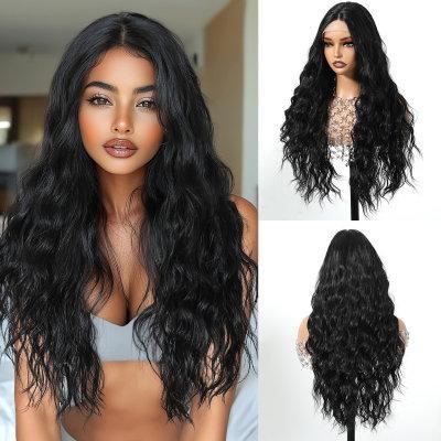 Long Curly T Part 13*5*1 Lace Front Synthetic Wigs Daily Party Middle Wig  for Women  Natural Use