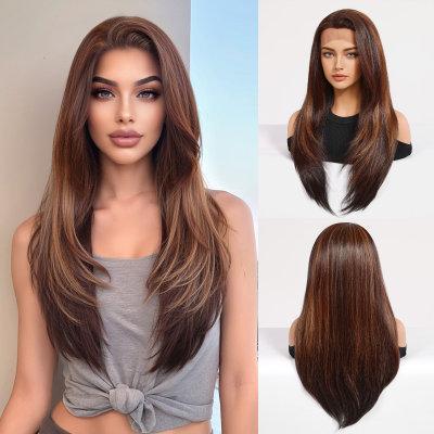 White Platinum Blonde Lace Front Synthetic Wigs Long Straight Lace Hair Wig for  Women Cosplay Daily Heat Resistant Hair