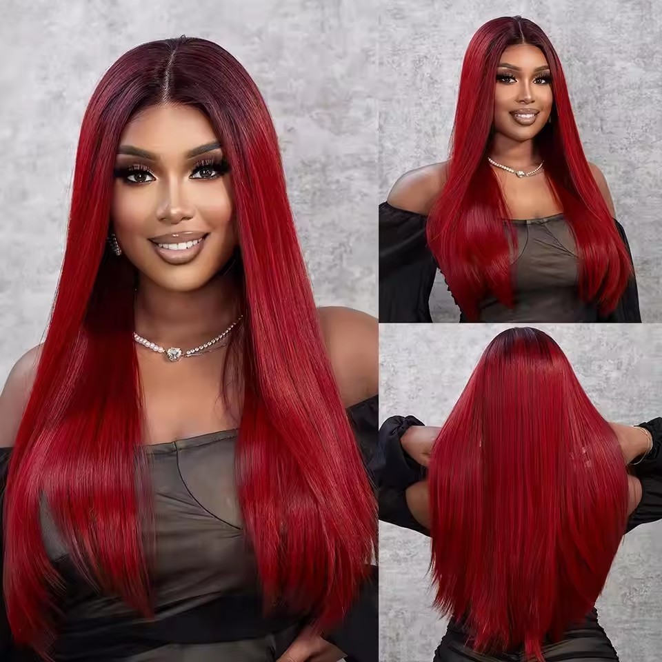 White Platinum Blonde Lace Front Synthetic Wigs Long Straight Lace Hair Wig for  Women Cosplay Daily Heat Resistant Hair
