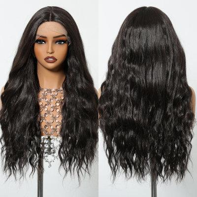 Ombre Brown Blonde Synthetic Lace Wigs Long Wavy Middle Part Hair Wig Cosplay Natural Heat Resistant Synthetic Wig for Women
