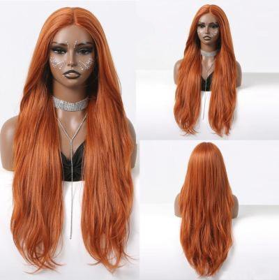 Long Wave Golden Highlight Blonde Wigs Natural Synthetic Lace Wigs Suitable for Women Daily Cosplay Parties Heat Resistant Fibers