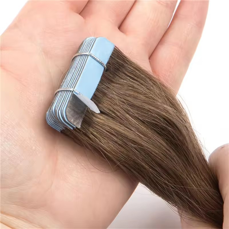 10A Dark Brown #2 Straight Tape In Hair Extensions  Remy Hair Extensions Tape In 100g Per Pack Seamless tape hair extensions 16-26Inch