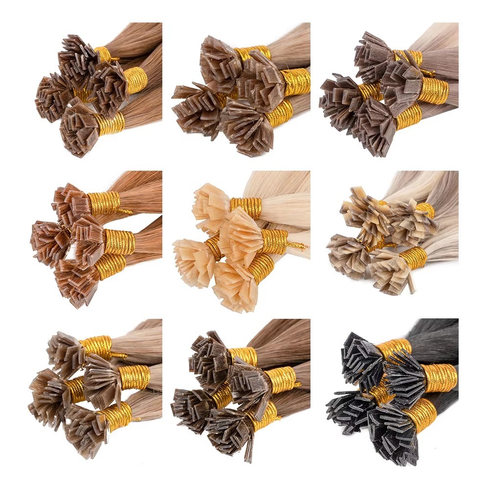 Blonde #613  Flat Tip Hair Extensions Keratin Human Hair 100g Virgin Remy Human Fusion Hair Extensions 12 -30inch