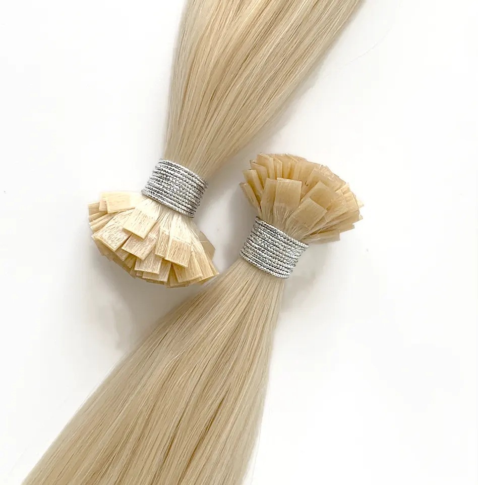 Blonde #613  Flat Tip Hair Extensions Keratin Human Hair 100g Virgin Remy Human Fusion Hair Extensions 12 -30inch