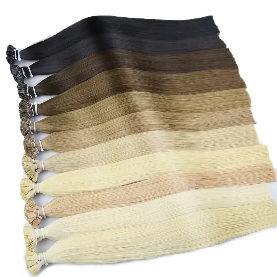 Blonde #613  Flat Tip Hair Extensions Keratin Human Hair 100g Virgin Remy Human Fusion Hair Extensions 12 -30inch