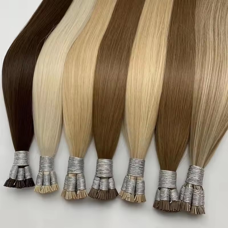 10A Dark Brown Color #2 Stick I Tip Virgin Remy Human Hair Extensions Pre Bonded Keratin 100% Human Hair Extensions