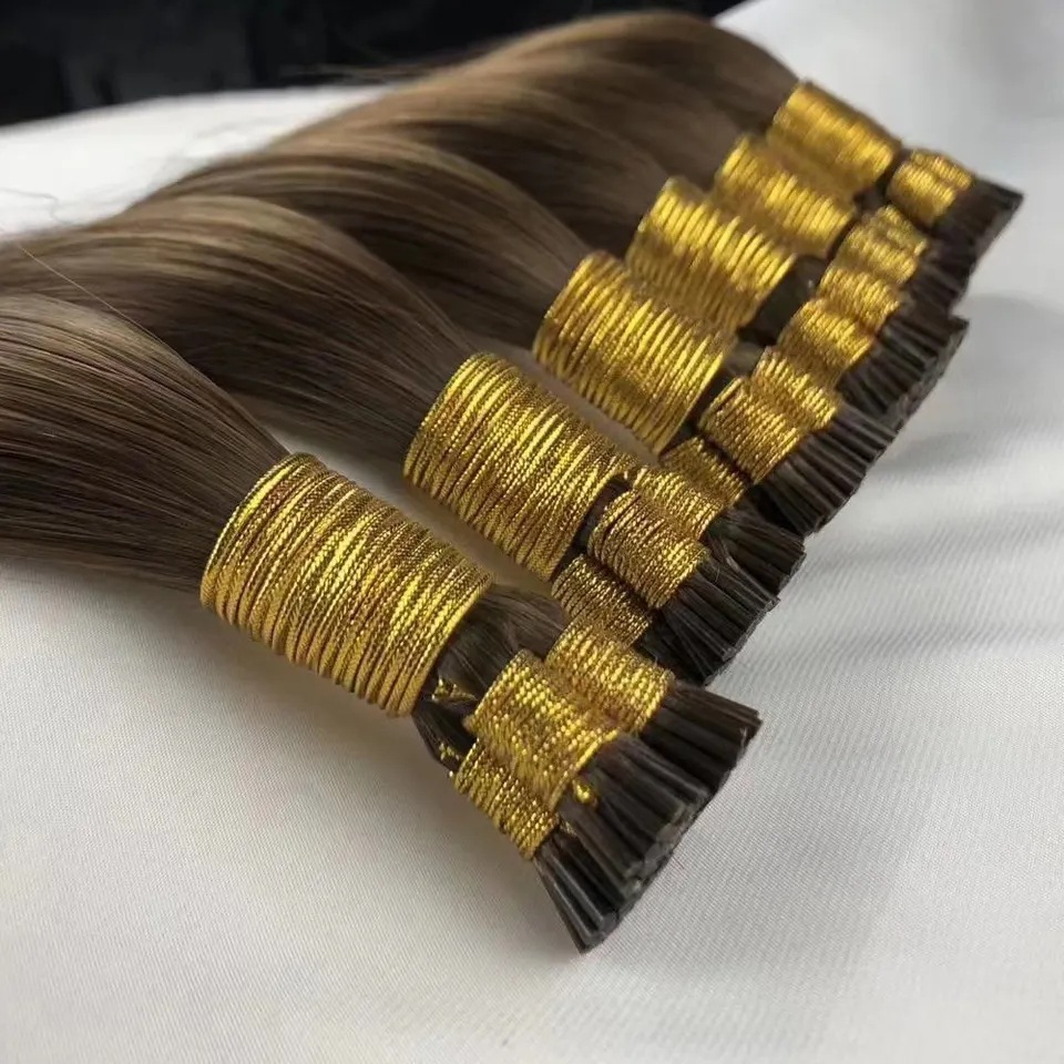 10A Dark Brown Color #2 Stick I Tip Virgin Remy Human Hair Extensions Pre Bonded Keratin 100% Human Hair Extensions