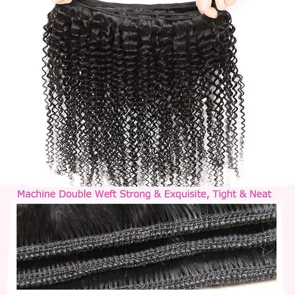 10A Natual kinky curly Brazilian Hair weft  3 Bundles Unprocessed Virgin Human Hair Weave Extension