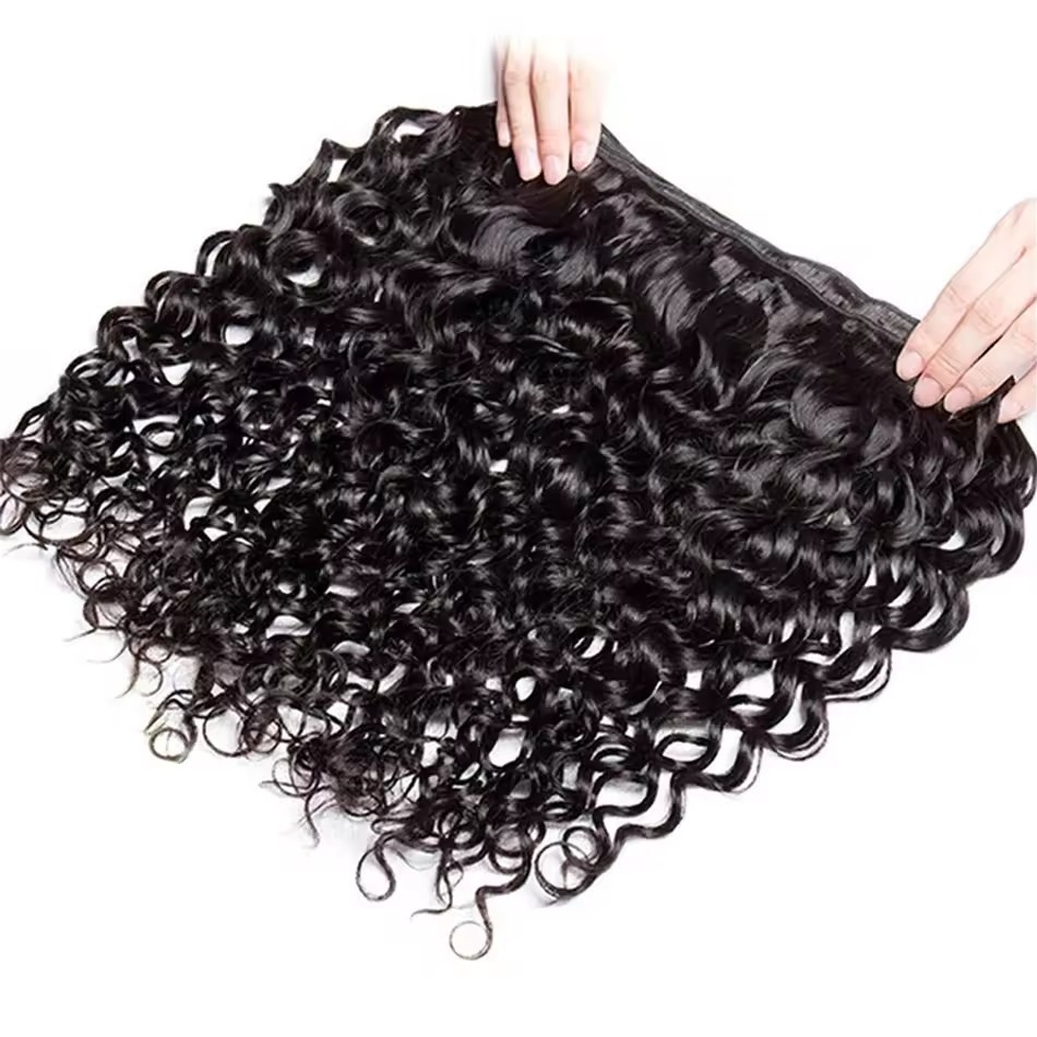10A Natural WaterWave Brazilian Remy Hair weft  3 Bundles Unprocessed Virgin Human Hair Weave Extension