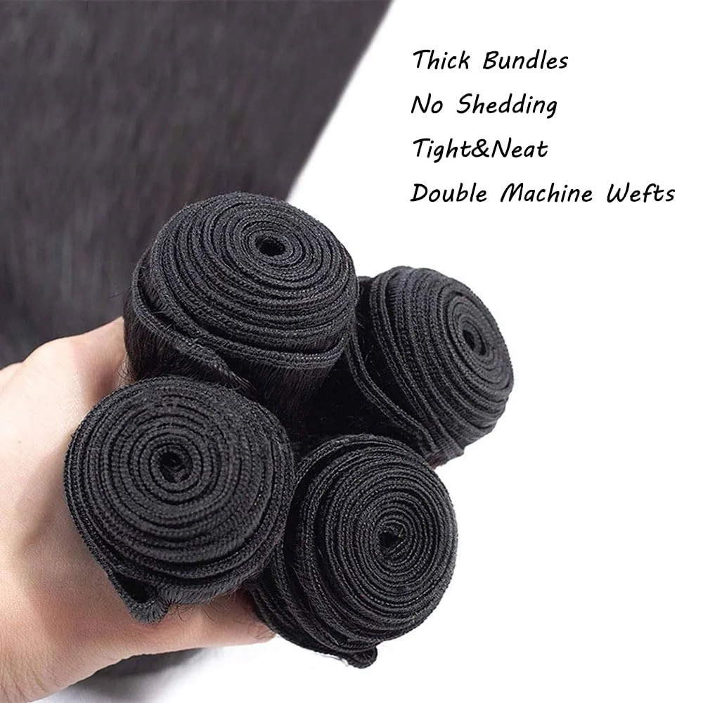 10A Brazilian Straight Hair weft  3 Bundles Unprocessed Virgin Human Hair Weave Extension