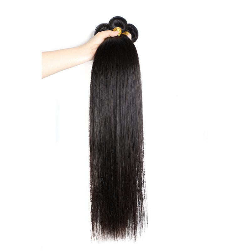 11A Straight Human Hair Weave Bundles Brazilian Natural Color 100% Remy Human Hair Extension 3 Bundles Weft