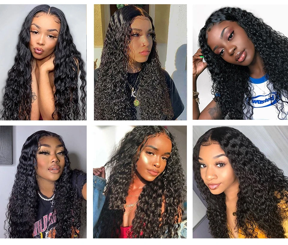 10A deep wave Brazilian Remy  Hair 3 Bundles with lace closure natural Virgin Human Hair Weave Extension