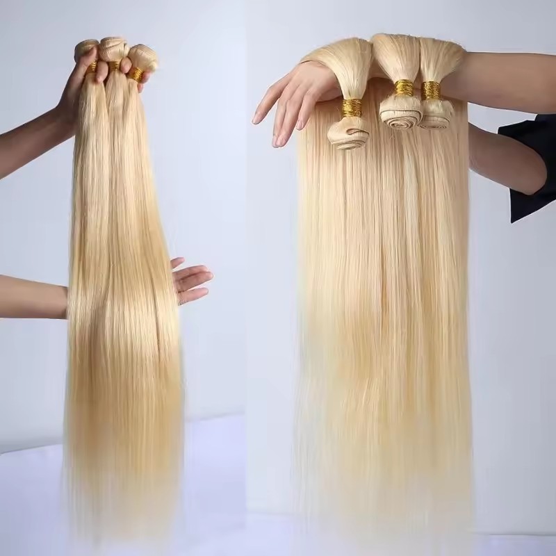 Straight 613 Honey Blonde Remy Bundles 100% Human Hair 3 4 Bundles Remy Hair Weft Extension