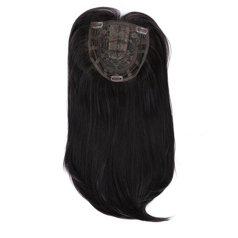 Straight Synthetic Hair Toppers with Bangs Hair Clip Top Hair Extensions Fluffy Toppers  Synthetic Hairpieces for Women with Thinning Hair