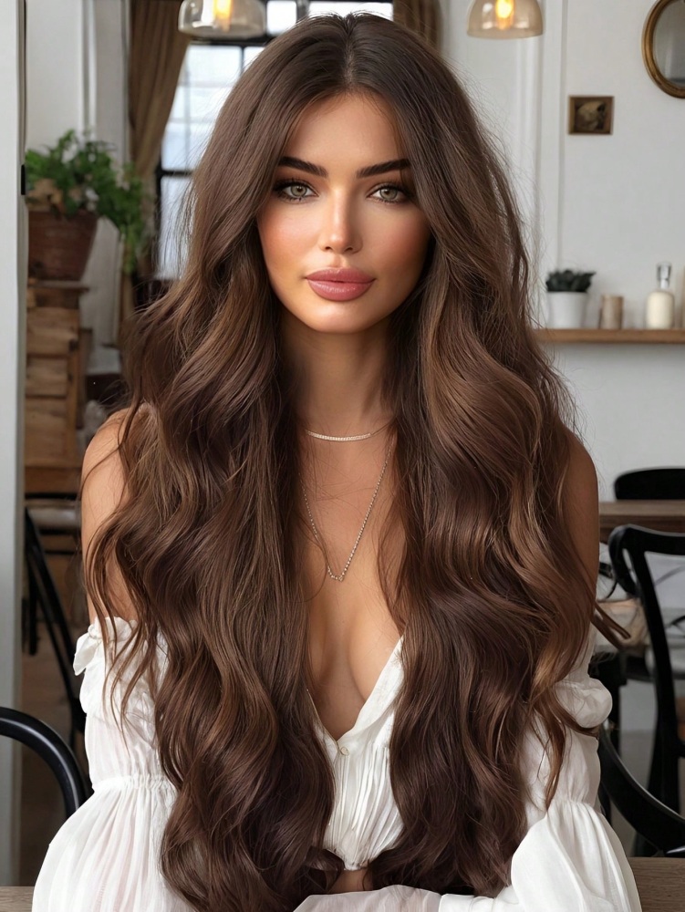Straight Synthetic Layered Wig  Machine Made Fiber Wigs with Bangs Blonde Cosplay Party Wigs for Women Heat Resistant Wigs