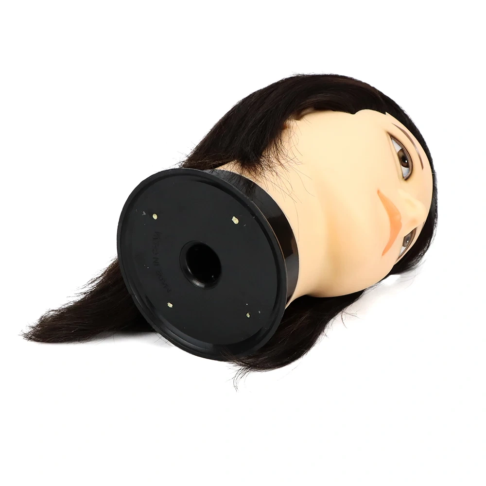 Male Real Human Hair Mannequin Practice Training Head With Beard For Cutting Hairdressing Manikin Head For Beauty School