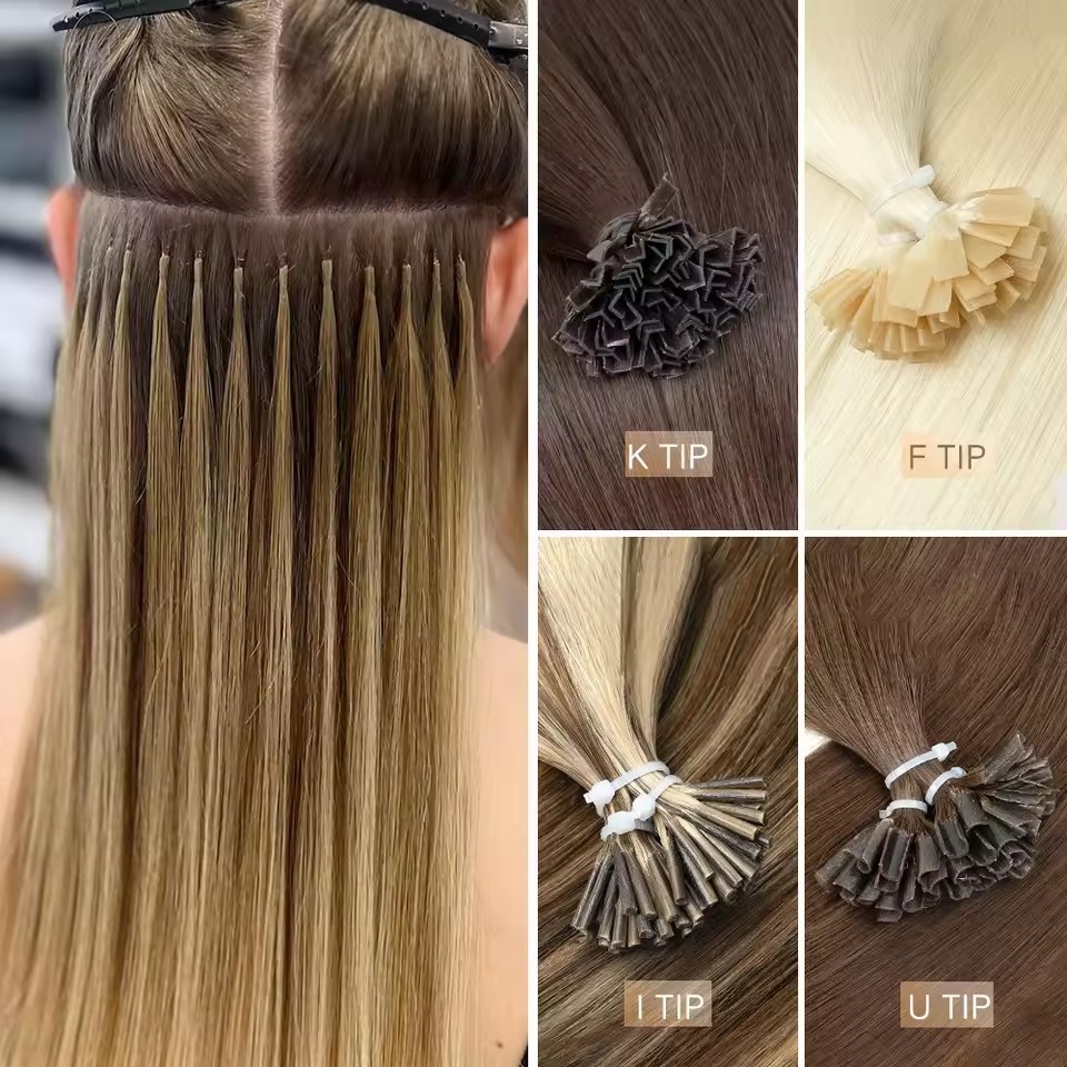 Medium Brown #6 Flat Tip Remy Human Hair Extensions  100g Pre Bonded Keratin Fusion100% Human Hair Extensions