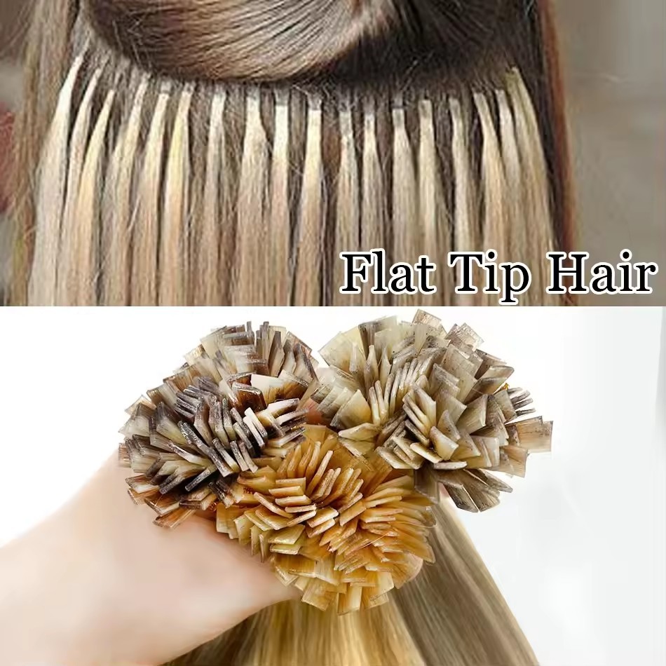 Medium Brown #6 Flat Tip Remy Human Hair Extensions  100g Pre Bonded Keratin Fusion100% Human Hair Extensions
