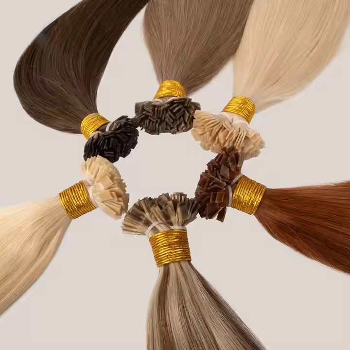 Copper Brown  #30 Flat Tip Hair Extensions 100g Virgin Remy Human Hair Real Human Fusion Hair Extensions 12 -30inch