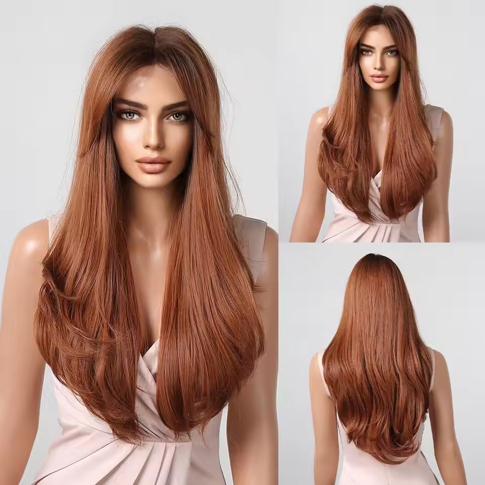 White Platinum Blonde Lace Front Synthetic Wigs Long Straight Lace Hair Wig for  Women Cosplay Daily Heat Resistant Hair