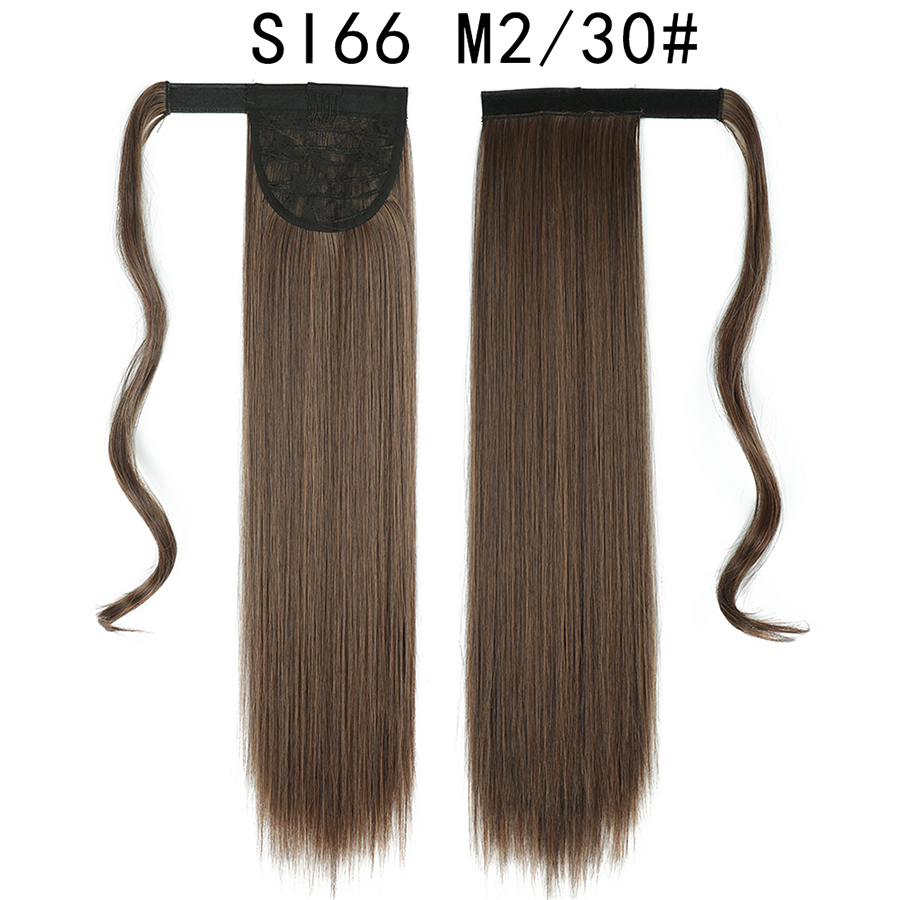 Long Straight  22 inch Ponytail Hair Synthetic Extensions Heat Resistant Hair  Wrap Around Pony Hairpiece for Women
