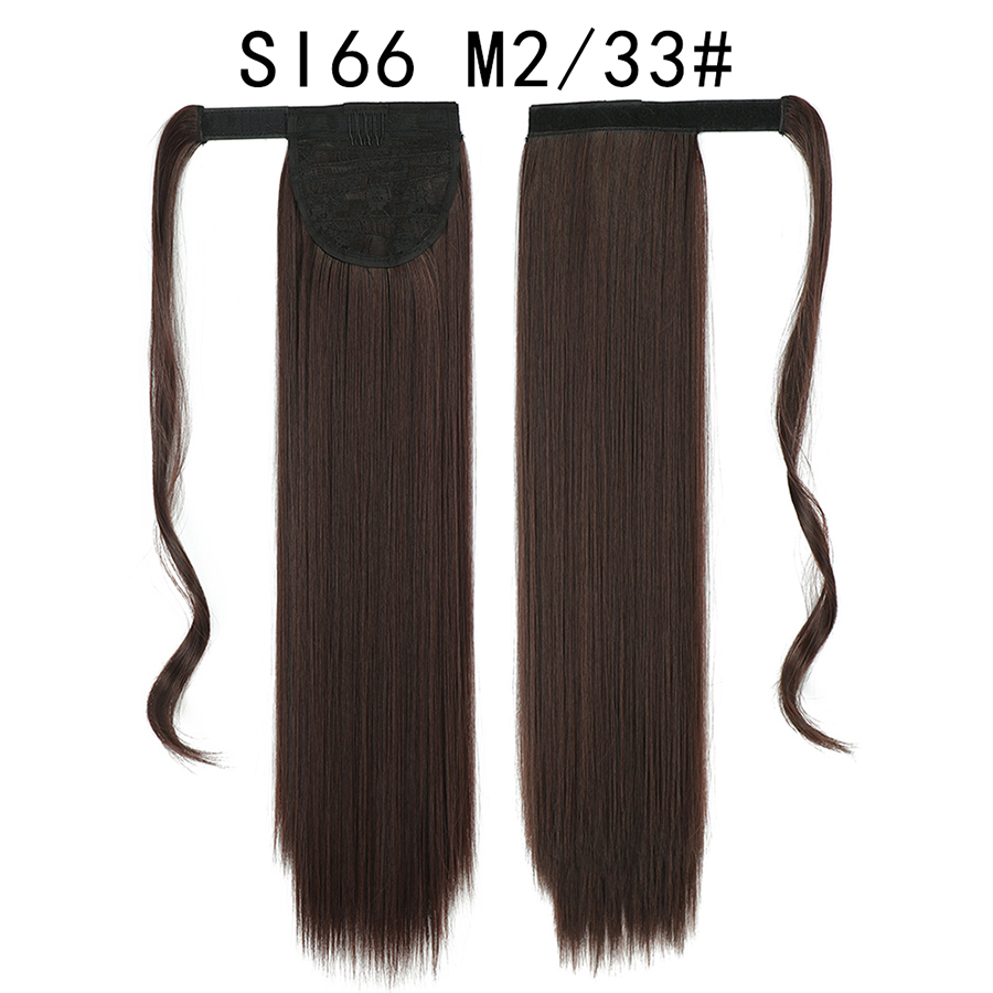Long Straight  22 inch Ponytail Hair Synthetic Extensions Heat Resistant Hair  Wrap Around Pony Hairpiece for Women