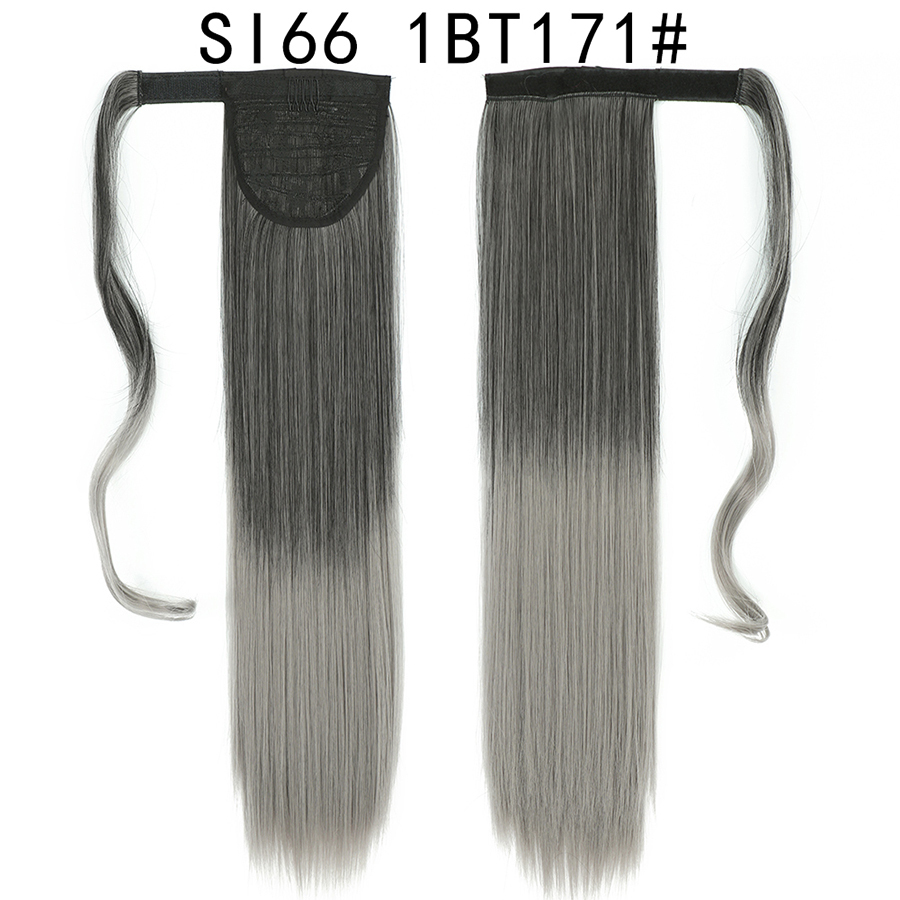 Long Straight  22 inch Ponytail Hair Synthetic Extensions Heat Resistant Hair  Wrap Around Pony Hairpiece for Women