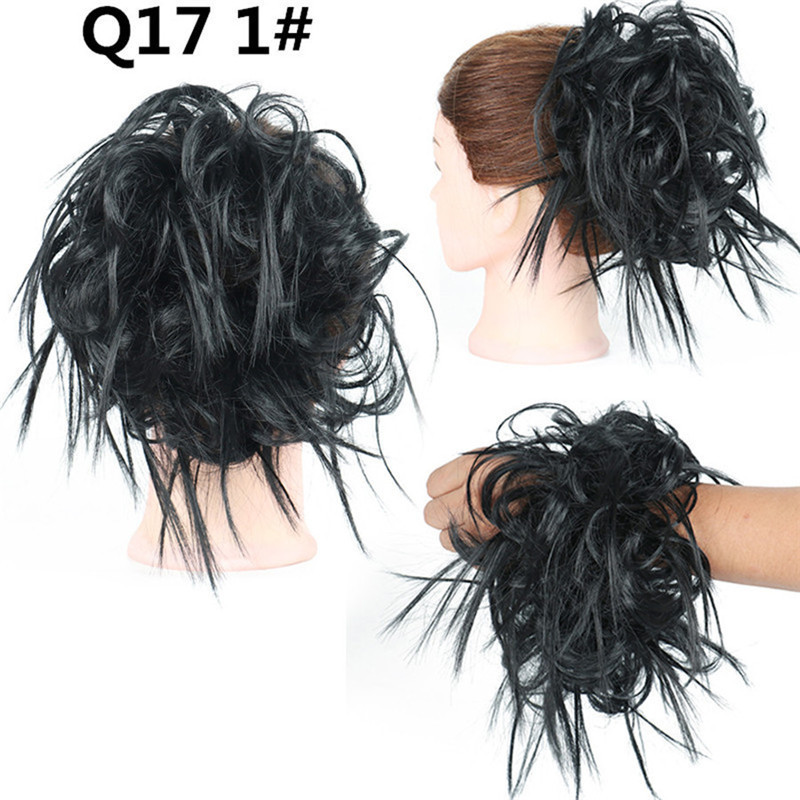 Synthetic Short Curly Chignon With Elastic Band Synthetic Scrunchie Messy Hair Bun High Temperature Fiber Hairpieces Extensions
