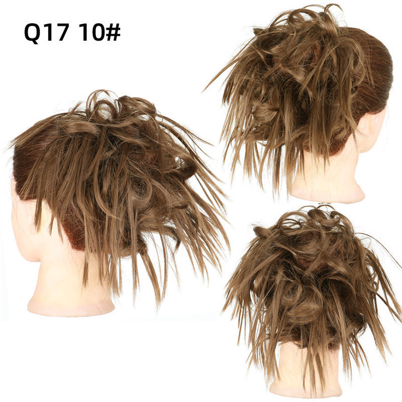 Synthetic Short Curly Chignon With Elastic Band Synthetic Scrunchie Messy Hair Bun High Temperature Fiber Hairpieces Extensions