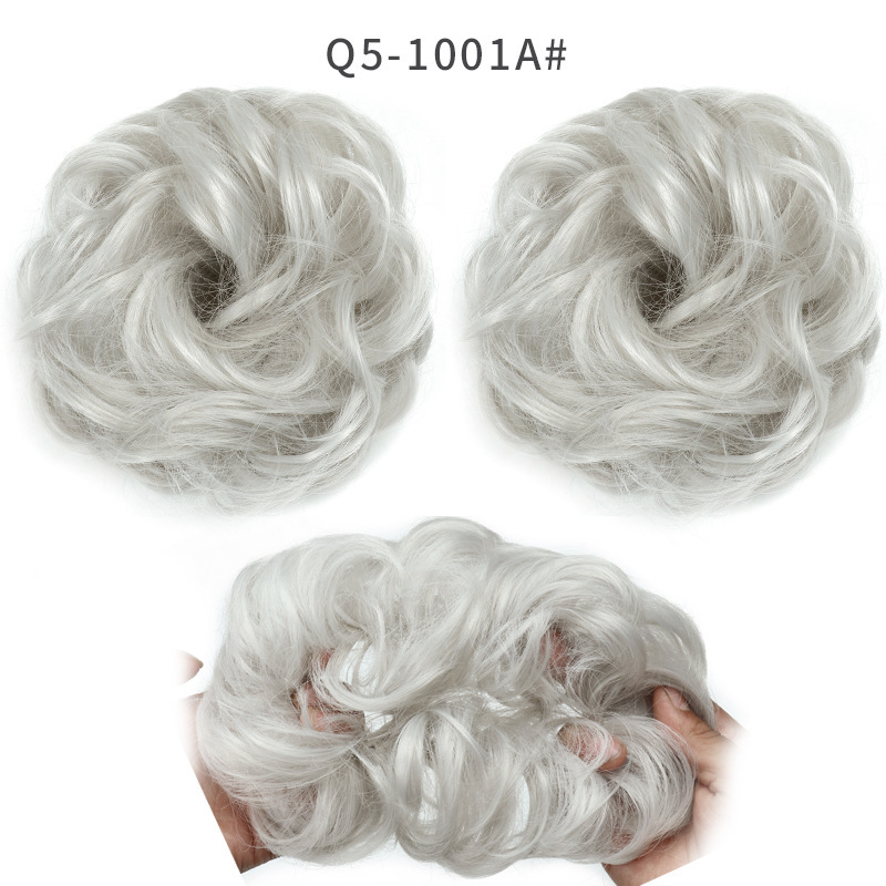 Synthetic Messy Bun Chignon Donut Blonde Brown  Hair Bun Elastic Hair Rope Rubber Band Hair Extensions for Women
