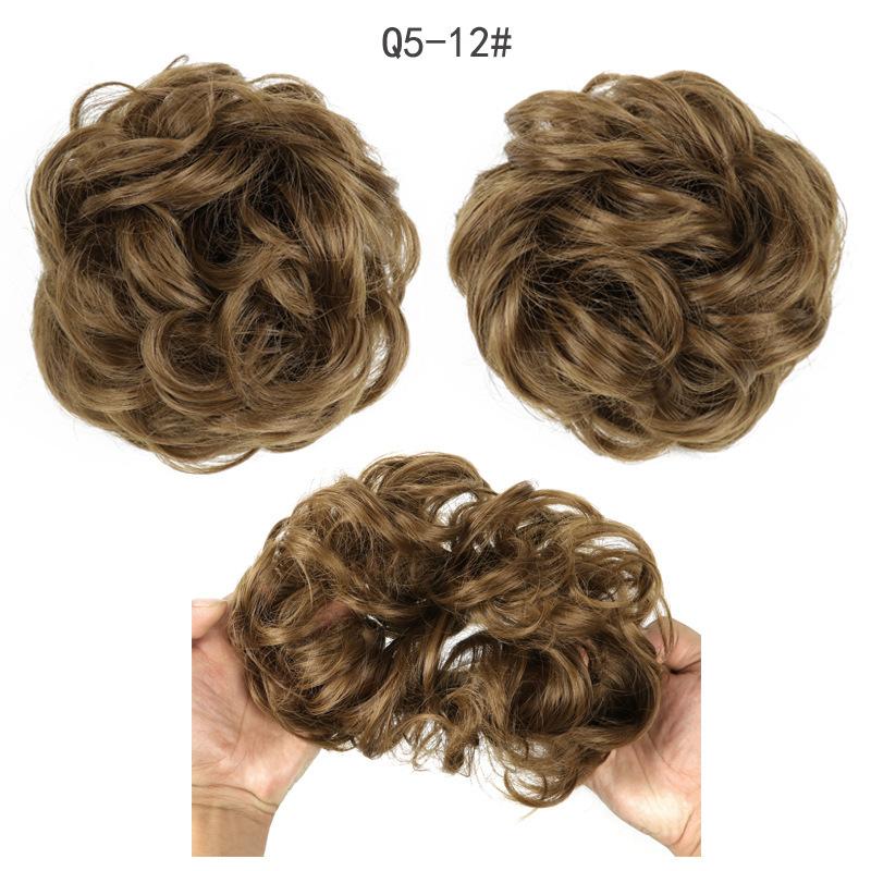 Synthetic Messy Bun Chignon Donut Blonde Brown  Hair Bun Elastic Hair Rope Rubber Band Hair Extensions for Women