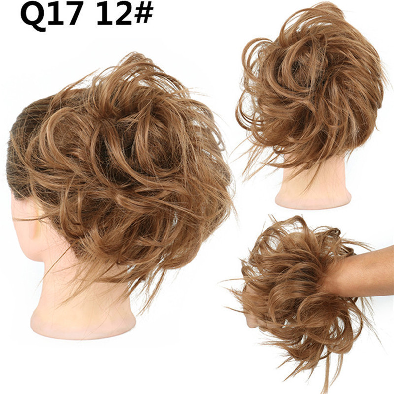 Synthetic Short Curly Chignon With Elastic Band Synthetic Scrunchie Messy Hair Bun High Temperature Fiber Hairpieces Extensions