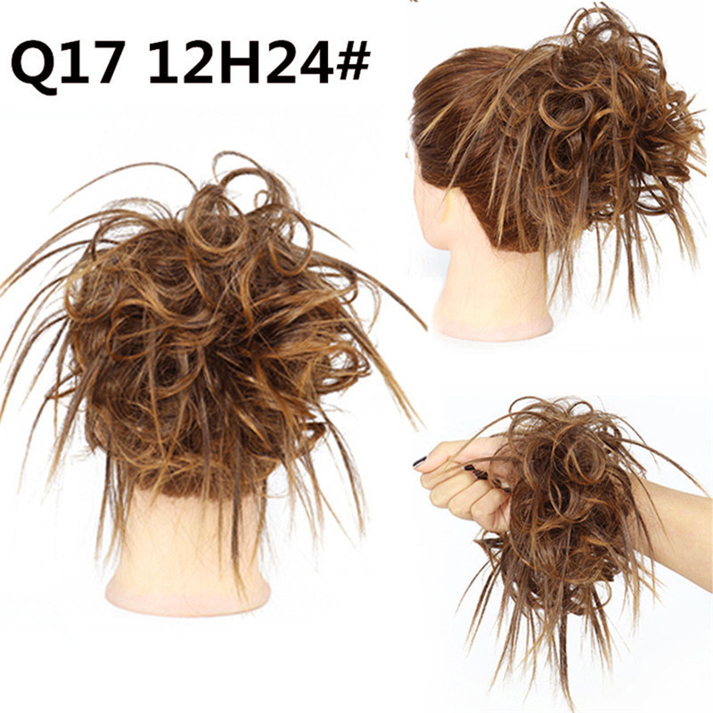 Synthetic Short Curly Chignon With Elastic Band Synthetic Scrunchie Messy Hair Bun High Temperature Fiber Hairpieces Extensions