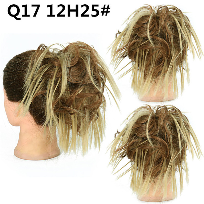 Synthetic Short Curly Chignon With Elastic Band Synthetic Scrunchie Messy Hair Bun High Temperature Fiber Hairpieces Extensions