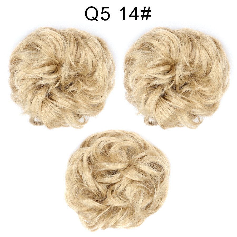Synthetic Messy Bun Chignon Donut Blonde Brown  Hair Bun Elastic Hair Rope Rubber Band Hair Extensions for Women