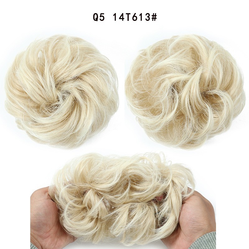 Synthetic Messy Bun Chignon Donut Blonde Brown  Hair Bun Elastic Hair Rope Rubber Band Hair Extensions for Women