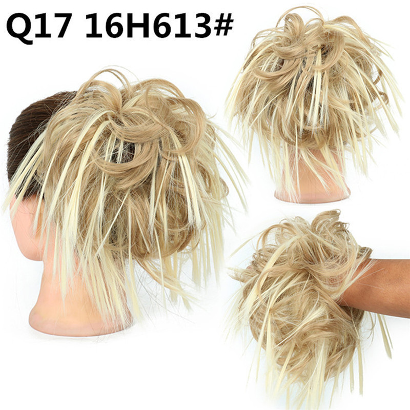 Synthetic Short Curly Chignon With Elastic Band Synthetic Scrunchie Messy Hair Bun High Temperature Fiber Hairpieces Extensions