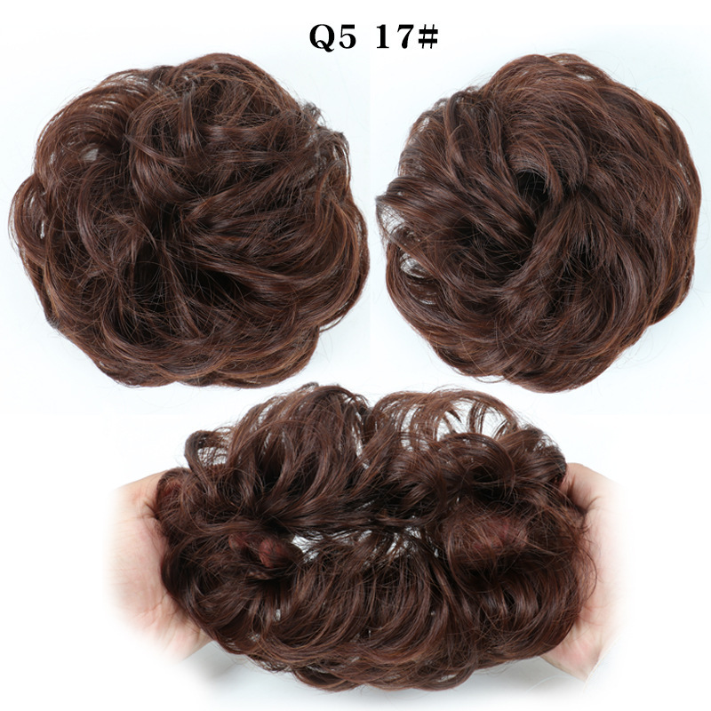 Synthetic Messy Bun Chignon Donut Blonde Brown  Hair Bun Elastic Hair Rope Rubber Band Hair Extensions for Women