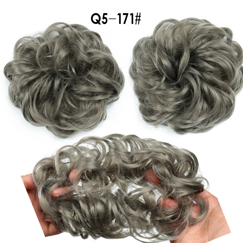 Synthetic Messy Bun Chignon Donut Blonde Brown  Hair Bun Elastic Hair Rope Rubber Band Hair Extensions for Women