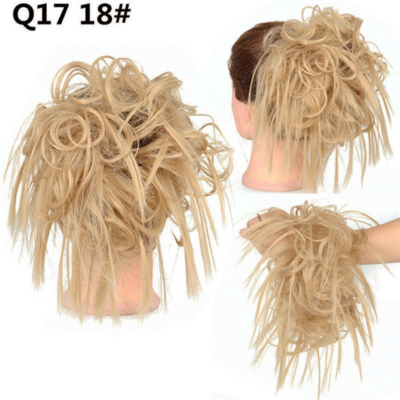 Synthetic Short Curly Chignon With Elastic Band Synthetic Scrunchie Messy Hair Bun High Temperature Fiber Hairpieces Extensions
