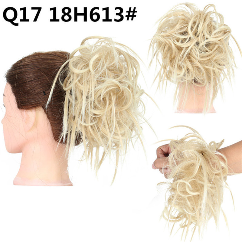 Synthetic Short Curly Chignon With Elastic Band Synthetic Scrunchie Messy Hair Bun High Temperature Fiber Hairpieces Extensions