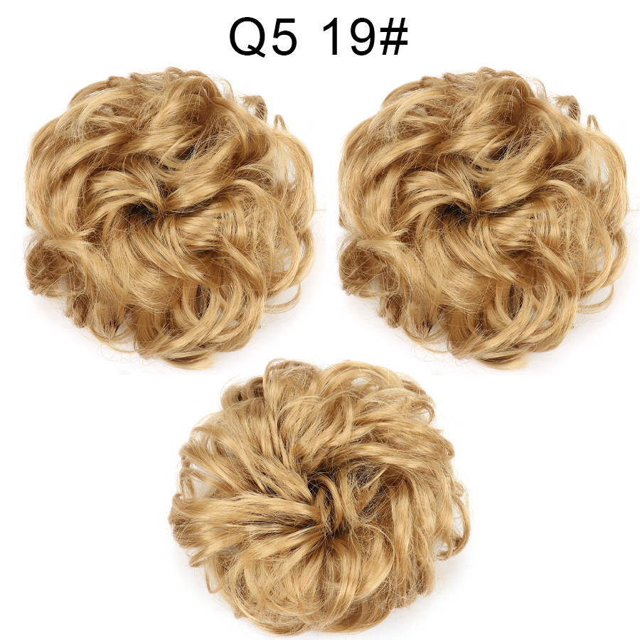 Synthetic Messy Bun Chignon Donut Blonde Brown  Hair Bun Elastic Hair Rope Rubber Band Hair Extensions for Women