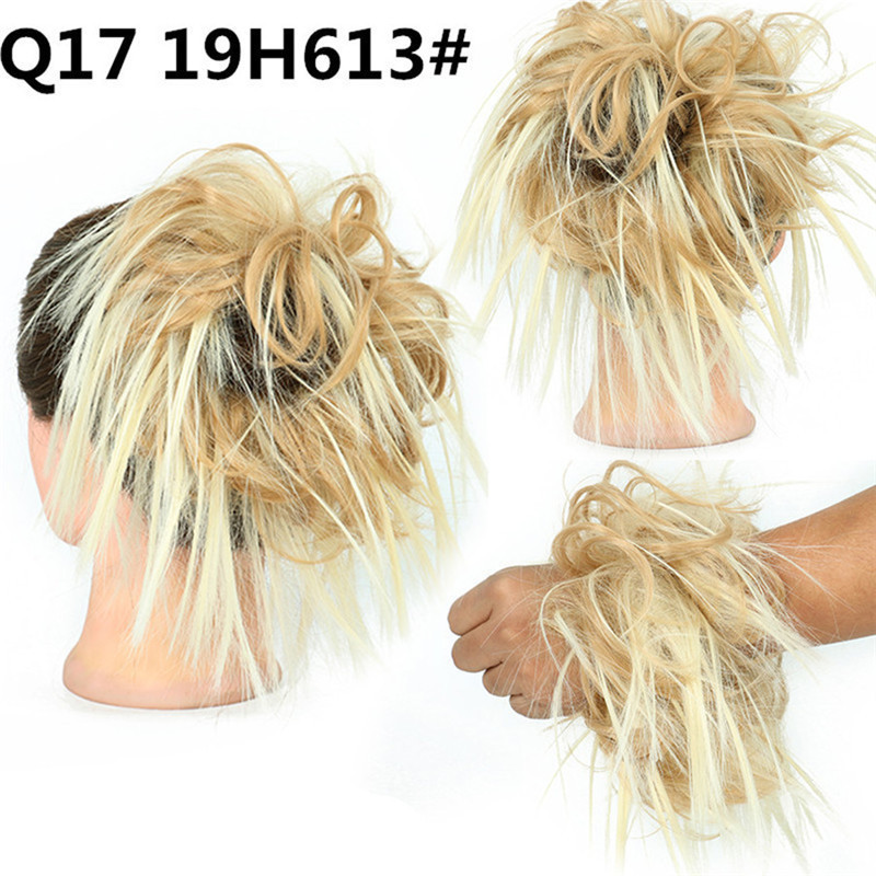 Synthetic Short Curly Chignon With Elastic Band Synthetic Scrunchie Messy Hair Bun High Temperature Fiber Hairpieces Extensions