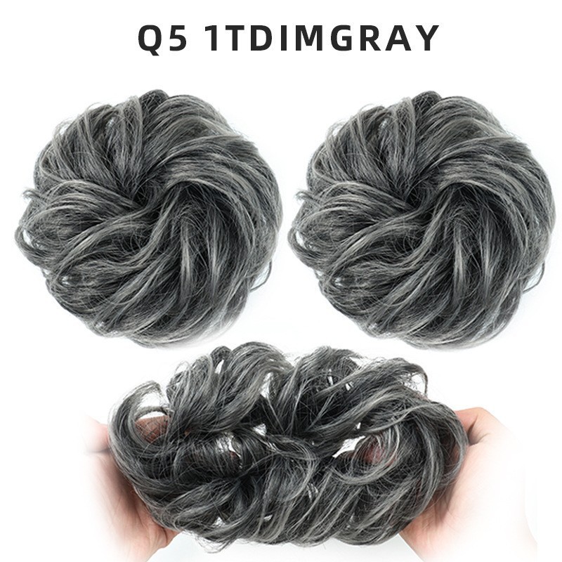 Synthetic Messy Bun Chignon Donut Blonde Brown  Hair Bun Elastic Hair Rope Rubber Band Hair Extensions for Women