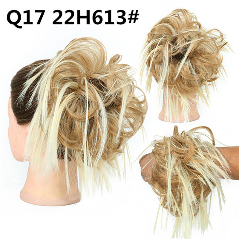 Synthetic Short Curly Chignon With Elastic Band Synthetic Scrunchie Messy Hair Bun High Temperature Fiber Hairpieces Extensions
